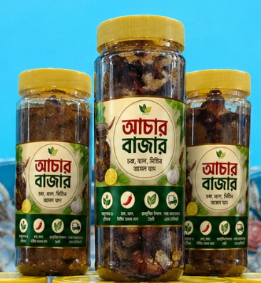 আচার বাজার স্পেশাল কম্বো প্যাক (আম + চাটনি + রসুন)