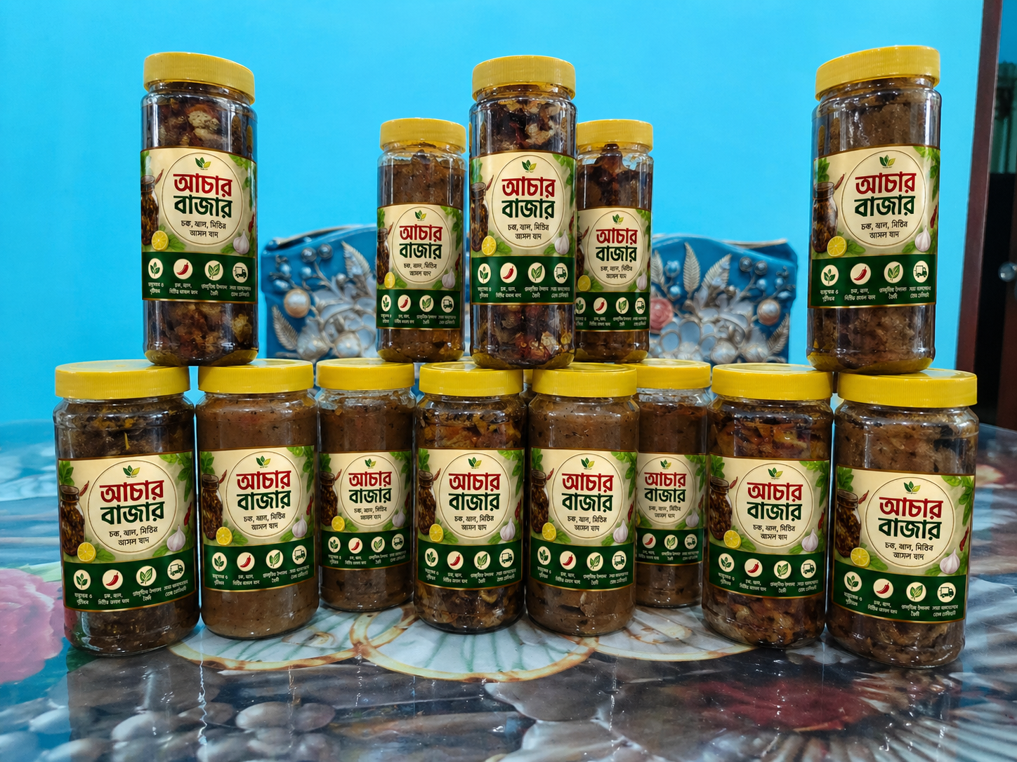 আচার বাজার স্পেশাল কম্বো প্যাক (আম + চাটনি + রসুন)